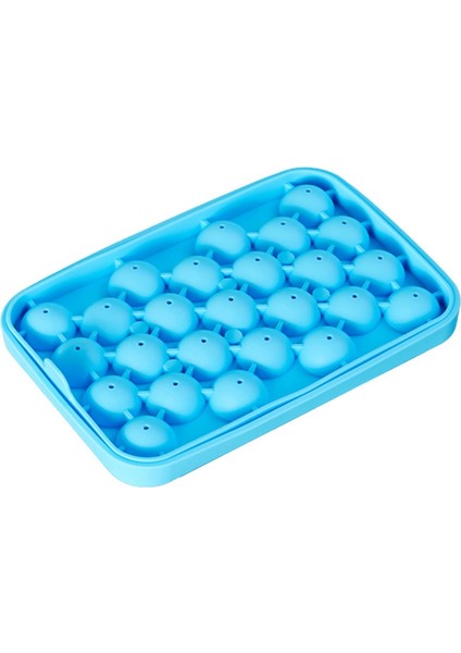 25 Izgaralı Kapaklı Ice Cube Ays Ice Cube Kalıp Küpü Ücretsiz - Mavi (Yurt Dışından)