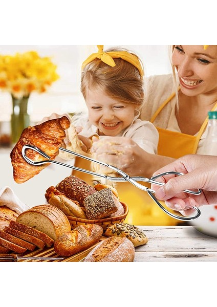 Pasta Kek Ekmek Kelepçesi Izgara Gıda Kızartma Klip Mutfak Maşası Paslanmaz Çelik Pişirme Büfe Piknik Barbekü Pense B (Yurt Dışından) indirimleri