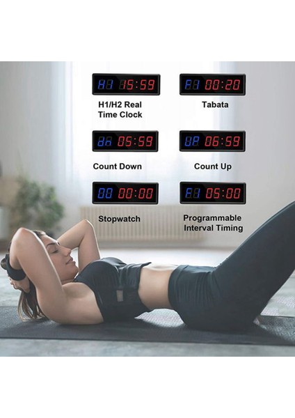 Spor Salonu Zamanlayıcı, LED Aralık Zamanlayıcı Dijital Geri Sayım Duvara Monte Saat Spor Zamanlayıcı, Ev Için Basamak Aşağı/yukarı Saat Kronometre (Yurt Dışından) indirimleri