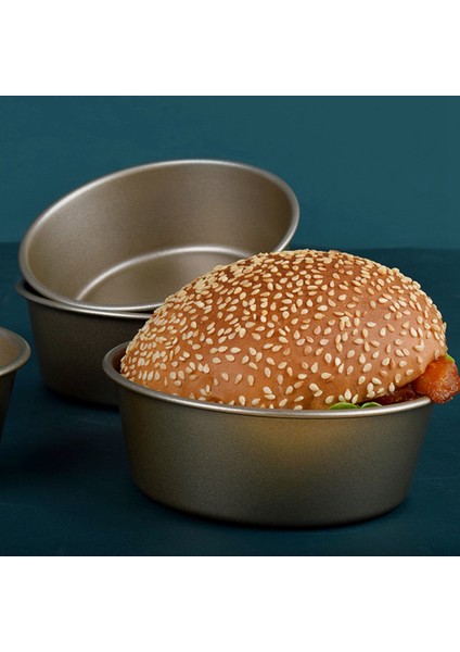4 Adet 4 Inç Karbon Çelik Altın Mousse Kek Burger Kalıp Yuvarlak Yapışmaz Pasta Cheesecake Kalıp Fırın Tepsisi (Yurt Dışından) fiyatları