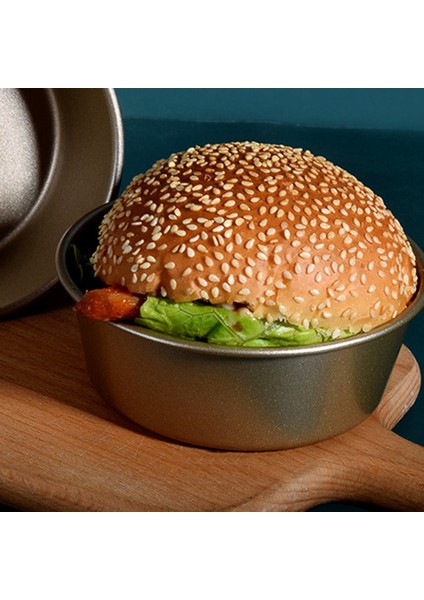 4 Adet 4 Inç Karbon Çelik Altın Mousse Kek Burger Kalıp Yuvarlak Yapışmaz Pasta Cheesecake Kalıp Fırın Tepsisi (Yurt Dışından) modelleri