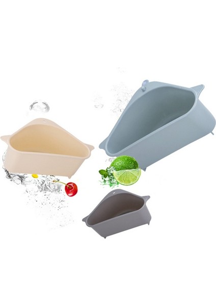 Paket Üç Köşeli Depolama Tutucu Drenaj Raf Mutfak Çok Amaçlı Sepet Yumruk Vantuz ile Gri (Yurt Dışından) fırsatları