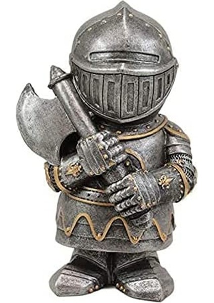 Şövalye Gnomes Muhafızı, Cüce Gnome Heykeli, Komik Bahçe Heykeli Açık Hava, Veranda Dekoru, Çim,, D (Yurt Dışından)