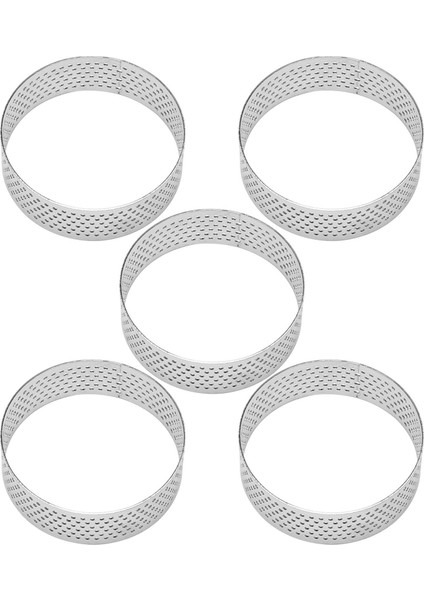 30 Adet 6 cm Dairesel Tart Yüzük Tatlı Paslanmaz Çelik Delikli Meyve Pasta Kiş Kek Mus Kalıp Mutfak Pişirme Kalıp (Yurt Dışından) modelleri