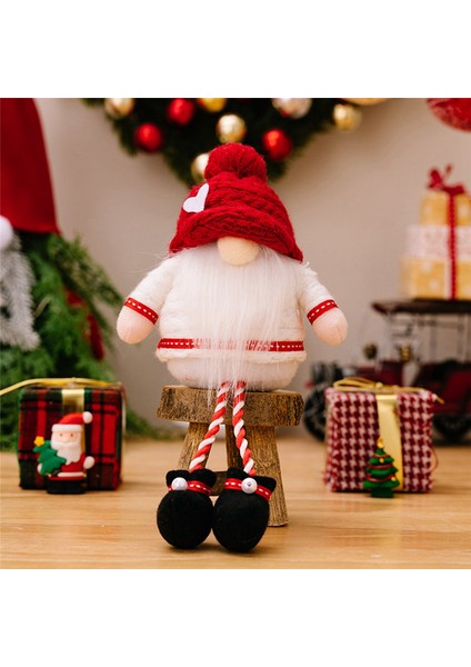 Yüzü Olmayan Gnome Peluş Bebek Santa Gnome Rudolph Bebek Kolye Hediye A (Yurt Dışından)