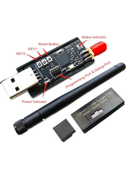 CC2652P CC2652 USB Dongle ZIGBEE2MQTT Zha Koordinatör Ev Asistanı Ble Konu USB Dongle Sopa Ble5.2(B) (Yurt Dışından)