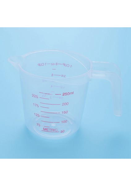 9 Parça Plastik Ölçme Kabı Seti 4 Bardak, 2 Fincan ve 1 Bardak Kapasiteli Açılı Saplı Serbest Ölçme Kabı (Yurt Dışından)