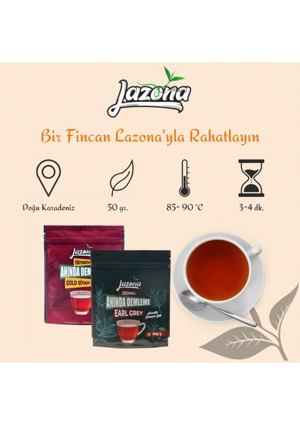 Anında Çay Demleme Earl Grey 25 Li Tek Dem Paket ( Bergamotlu )
