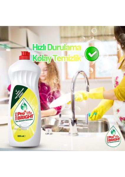 Oxfopro Bright Elde Yıkama Sıvı Bulaşık Deterjanı 665 ml