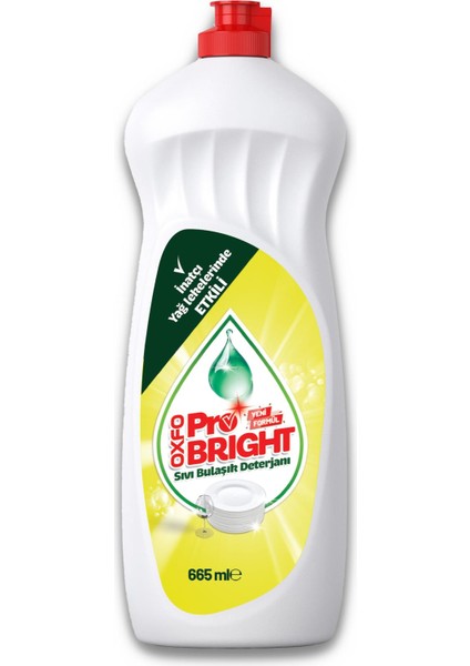 Oxfopro Bright Elde Yıkama Sıvı Bulaşık Deterjanı 665 ml