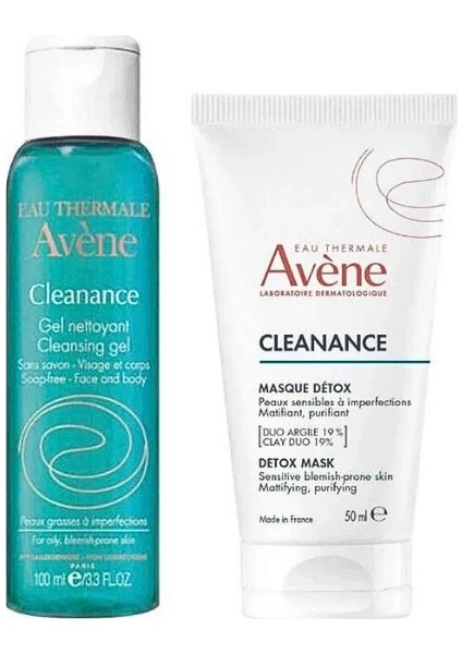 Cleanance Detox Mask 50 ml + Cleanance Cleansing Gel 100 ml Hediyeli Bakım Kiti