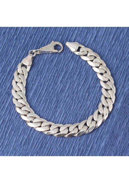 925 Ayar Gümüş 10 x 13 mm Sade Zincir Bileklik