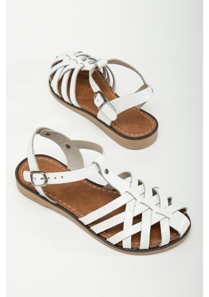 D002 Garantili Kadın Deri Sandalet indirimleri