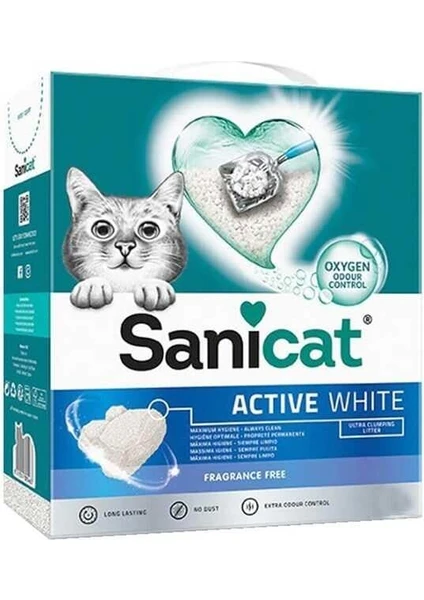 Active White Ultra Topaklanan Kedi Kumu 6 lt