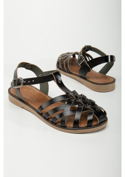 D002 Garantili Kadın Deri Sandalet indirimleri