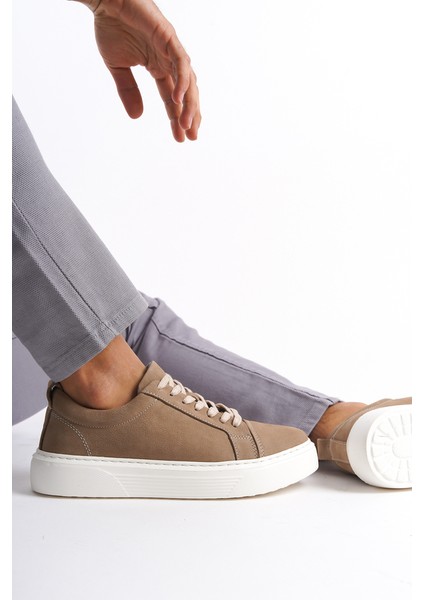 Mbnbkm3-Vz Erkek Nubuk Deri Vizon Sneaker & Spor Ayakkabı