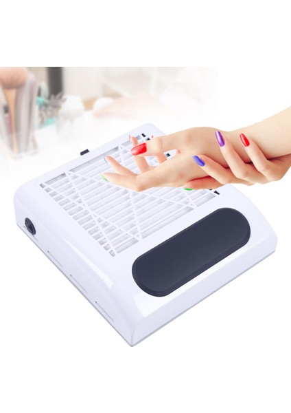 Tırnak Tozu Toplayıcı, 80W Tırnak Süpürgesi Toz Toplayıcı (Beyaz) (Yurt Dışından)