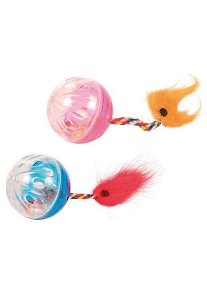 Kedi Oyuncağı, Zilli Top 4, 5cm (2Ad)