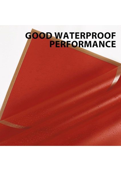 Çiçek Ambalaj Kağıdı Kırmızı Altın Kenarlı Mat Opp 58 x 58 cm 20 Adet modelleri