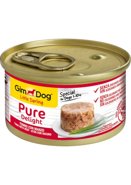 Pure Delight Jöle İçinde Parça Ton Balıklı ve Biftekli Yetişkin Köpek Konservesi 85 Gr