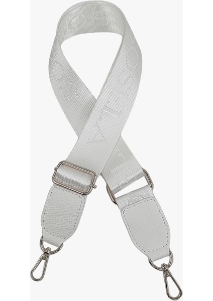 99-90004 Beyaz 4 cm Kolon Nikel Askı Çanta Aksesuar