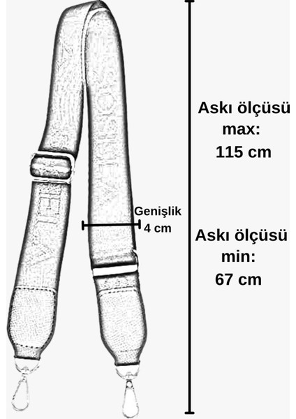 99-90004 Beyaz 4 cm Kolon Nikel Askı Çanta Aksesuar