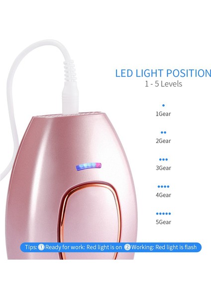 5 Seviyeli Lazer Bikini Darbeli Epilatör Ağrısız Beyaz Ab Fişi (Yurt Dışından) fırsatları