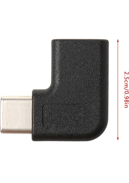 Dik Açılı USB 3.1 Tip C Erkek - Dişi Usb-C Dönüştürücü Adaptör (Yurt Dışından)