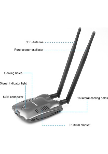 BT-N9100 Beini Ücretsiz Internet USB Kablosuz Ağ Kartı Wifi Adaptörü Dekoder RTL8192FU Yüksek Güç 3000 Mw (Yurt Dışından)