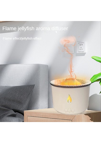 3D Alev Difüzörü 350ML Nemlendirici Abd Tak (Yurt Dışından)