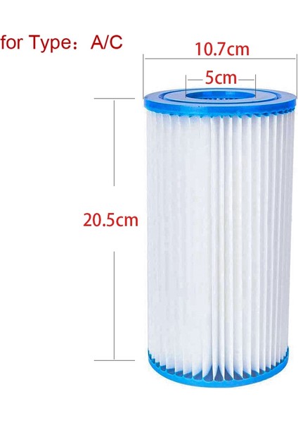 4pcs Tip A/c Yüzme Havuzu Filtre Elemanları Için Uygun (Yurt Dışından)