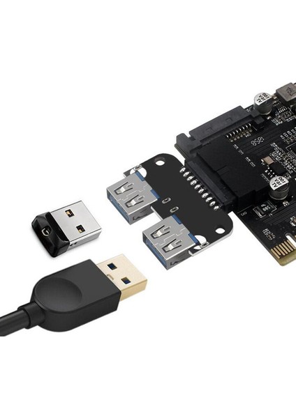 20PIN - Çift Usb3.0 Adaptör Connverter Masaüstü Anakartı, PH22 (Yurt Dışından)
