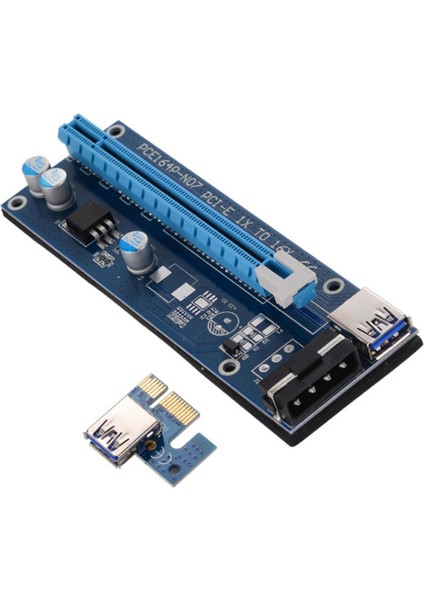 PCI-E1X - 16X Uzatma Kablosu Pcie 4pin Usb3.0 Adaptör Kartı Madencilik Için Sata Güç Kablosu (Yurt Dışından)