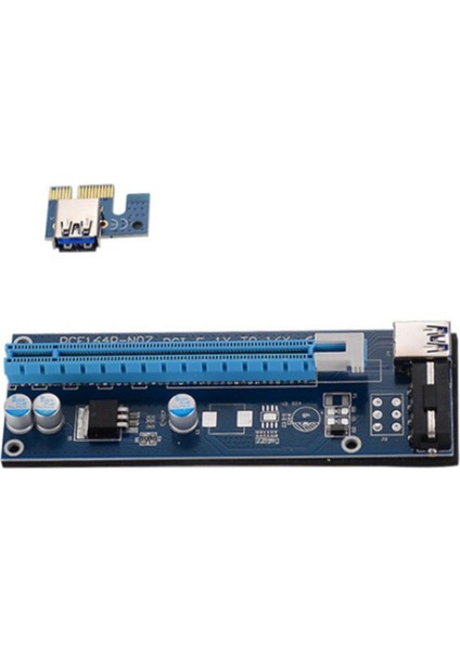 PCI-E1X - 16X Uzatma Kablosu Pcie 4pin Usb3.0 Adaptör Kartı Madencilik Için Sata Güç Kablosu (Yurt Dışından)
