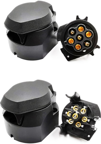 Araba 12V Için 7 Pin Avrupa Kanat Soketi + Fiş Çekme Çubuğu Konektörü (Yurt Dışından)
