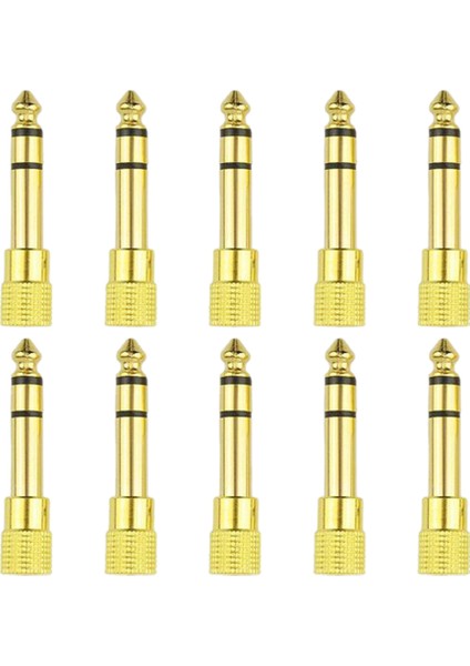 8 Adet Kulaklık Kafası Konektörü Fişi 6.35MM Erkek 3.5mm Kadın Altın Kaplama Bakır Stereo Kulaklık Ses Jakı Dönüştürmek (Yurt Dışından)