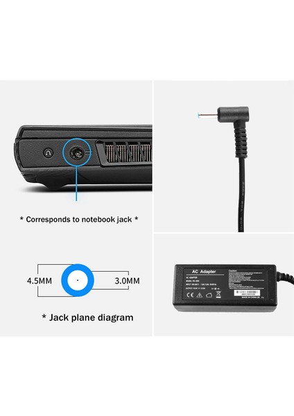 Abd Fişi Için 45W Dizüstü Bilgisayar Şarj Cihazı 19.5V 2.31A Dizüstü Bilgisayar Güç Adaptörü (Yurt Dışından) fiyatları