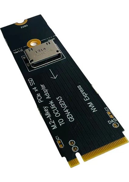 M.2 M-Key Pcıe X4 Ssd'den U.2 Oculink SFF-8612 Adaptörüne Gen4/gen3 Için 2,5 Inç Nvme U.2(Sff 8639)SSD Pcı-E Ngff Yükseltici Kart (Yurt Dışından)