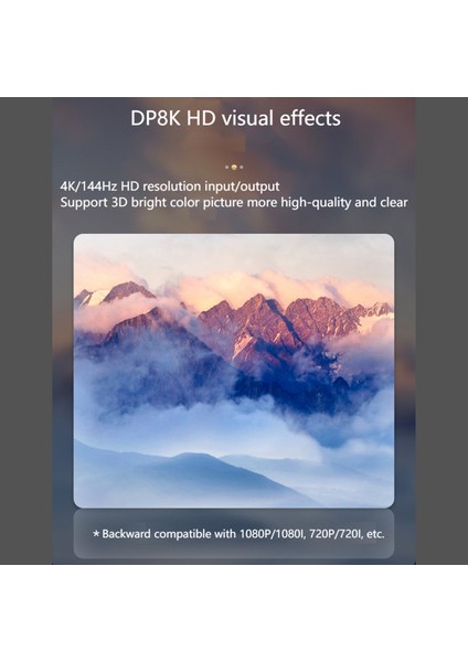 Aktif Standart Dp1.4 - Uyumlu 2.1 Adaptör, Dp - Uyumlu Kablo Dönüştürücü, 8K@60Hz Desteği (Yurt Dışından)