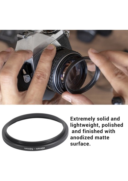 8 Parça Step-Up Adaptör Halkası Seti, 49-52MM, 52-55MM, 55-58MM, 58-62MM, 62-67MM, 67-72MM, 72-77MM, 77-82MM Içerir-Siyah (Yurt Dışından) fiyatları