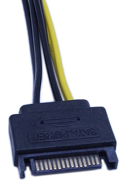 10 Adet Yeni 15PIN Sata Erkek 8pin(6+2) Pcı-E Güç Uzatma Kablosu 20 cm Sata Kablosu 15-Pin 8 Pin Kablo 18AWG Tel (Yurt Dışından)
