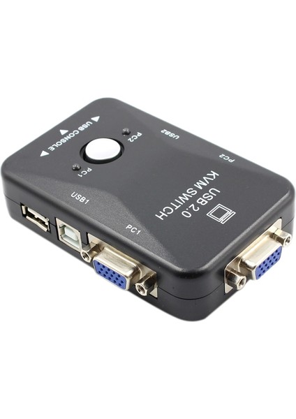 Kvm Anahtarı 2 Bağlantı Noktalı VGA Anahtarı USB 2.0 Kvm Fare Değiştirici Klavye (Yurt Dışından)