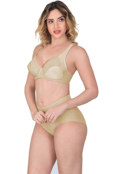 Ekru Emay 177 D Toparlayıcı Sütyen Takım