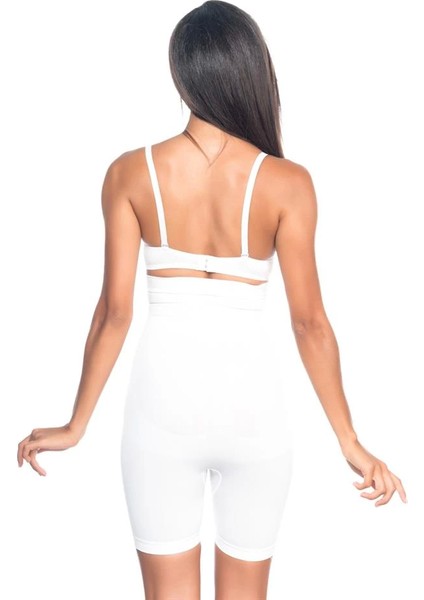 Beyaz Emay 2077 Yüksek Bel Desenli Paçalı Korse fiyatları