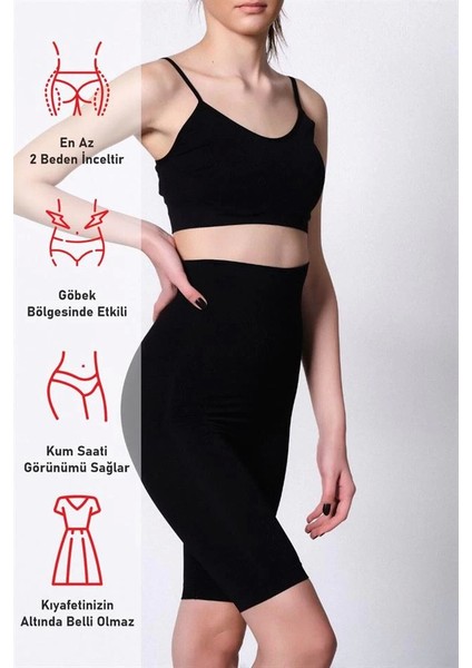 Siyah Emay 2015 Yüksek Bel Double Uzun Paçalı Korse fırsatları
