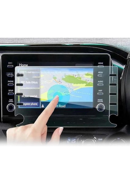 Toyota Hilux 8 Inç Multimedya Ekran Koruyucu Şeffaf Nano modelleri