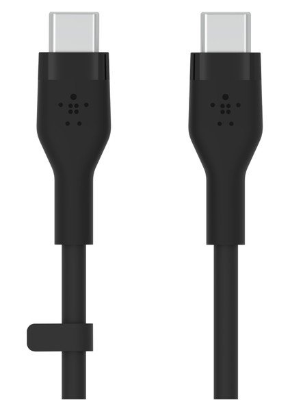 Boostcharge Siyah Flex Silikon USB Tip C - C Kablo