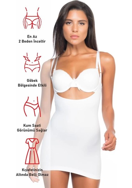 Beyaz Emay 5043 Göğsü Açık Masajlı Korse fırsatları