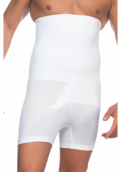 Beyaz Emay E1005 Erkek Yüksek Bel Double Boxer Korse modelleri