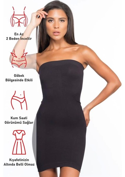 Siyah Emay 5065 Straplez Elbise Korse fırsatları